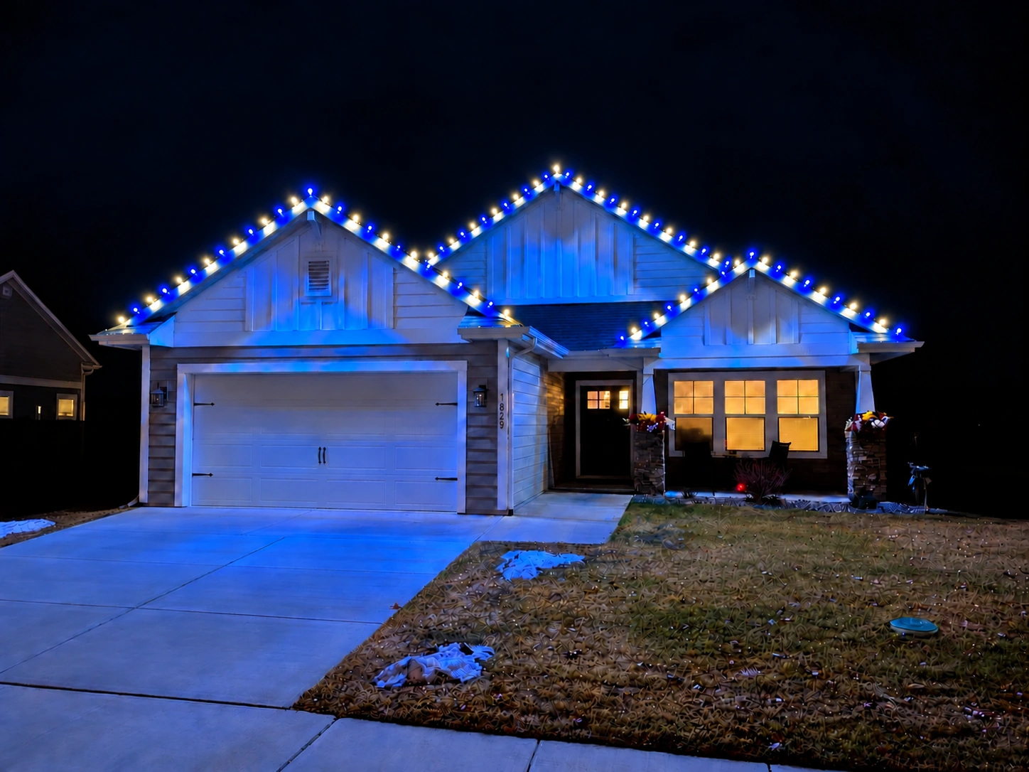 Blue & white installation in Blue & white